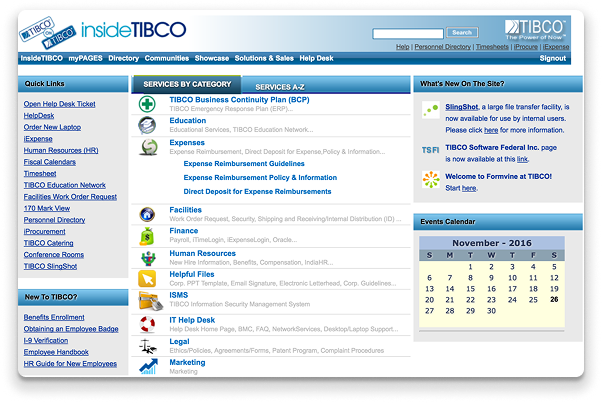 InsideTIBCO knowledge hub